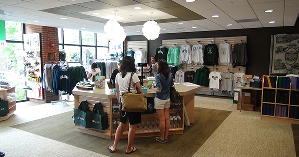 During the summer, the bookstore was relocated from the lower to the main level of Moody to boost its visibility. Other improvements included reconfigured meeting and office spaces and a new commuter student lounge.