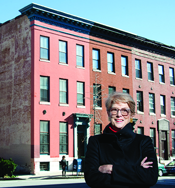 In the early 1970s, Nancy Miller Schamu ’68 successfully lobbied Baltimore City’s Interstate Division to reconsider a planned highway ramp that would have meant the demolition of this Baltimore row house. The ramp was rerouted, saving the home and a piece of the city’s history.
