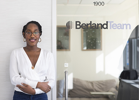 Photo of student doing internship at Berland Team in NYC
