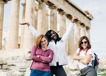 Photo of students in Greece on a Short Term trip