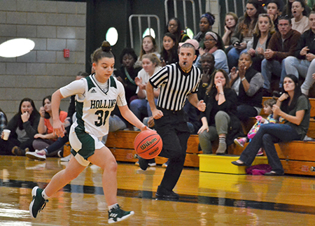 Photo of Kayla Surles at basketball game