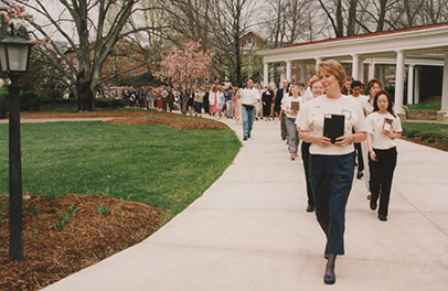 Dedication of the Wyndham Robertson Library procession