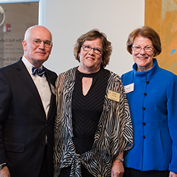 Susan Jennings with President Gray and President Maxey