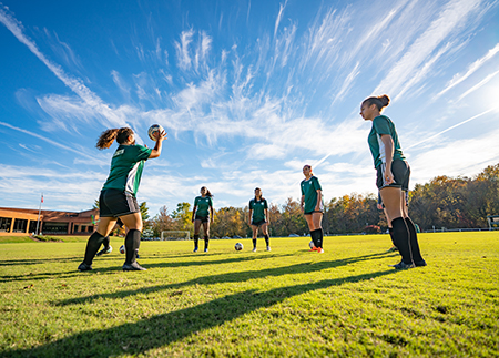 Fall soccer practice