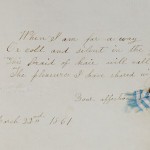 A braid from Mollie Campbell, Lizzie's sister, dated March 22, 1861.