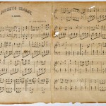 Sheet music for "Pickets (sic) Charge March" by John Prosinger, who taught music at Hollins for one semester.