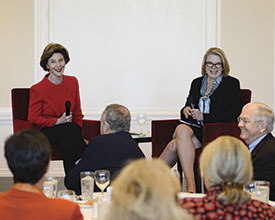 Laura Bush speaking