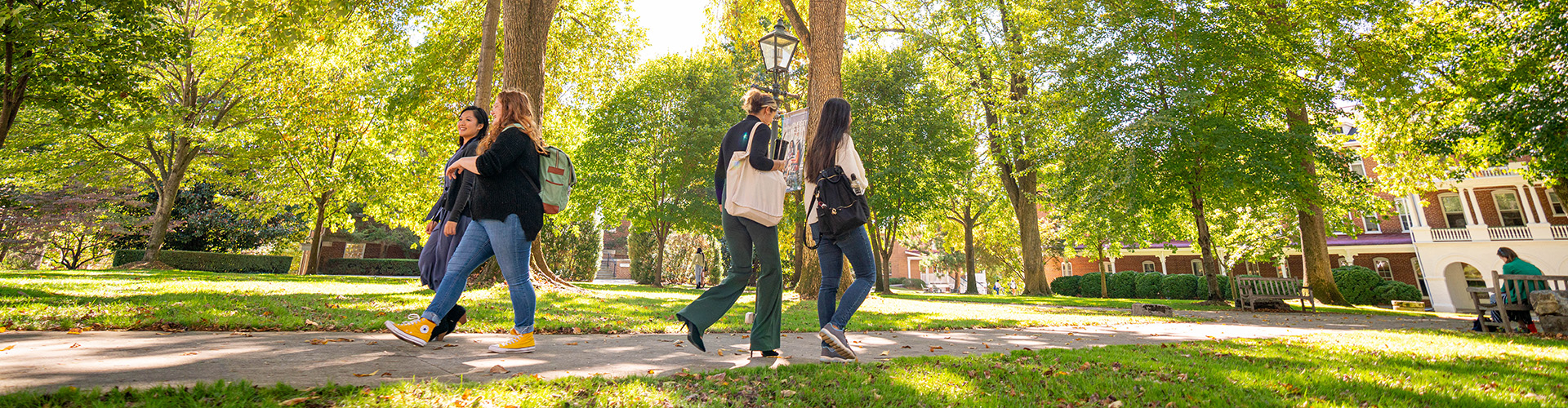 Students walking on Front Quad