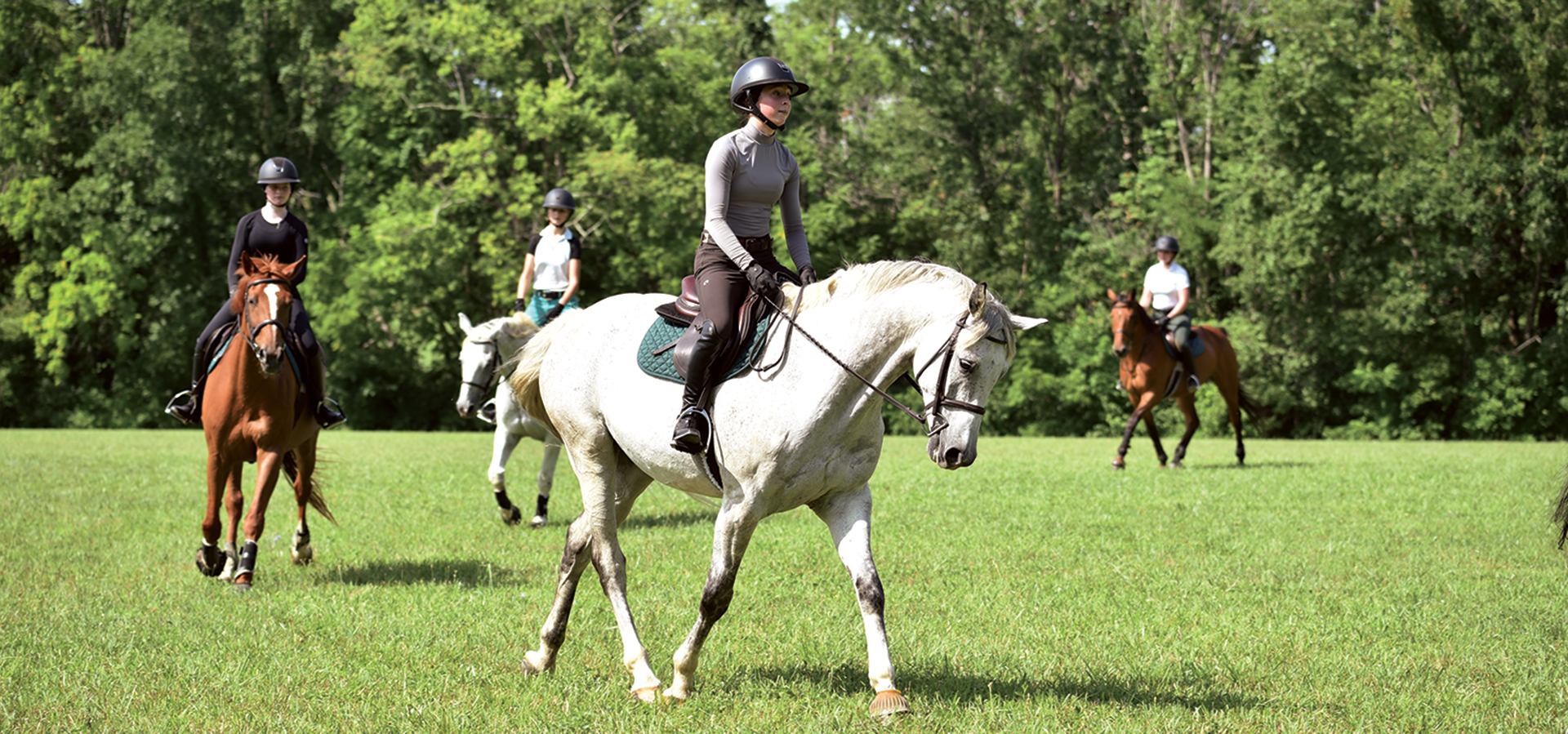 Riders at the Lower Field.