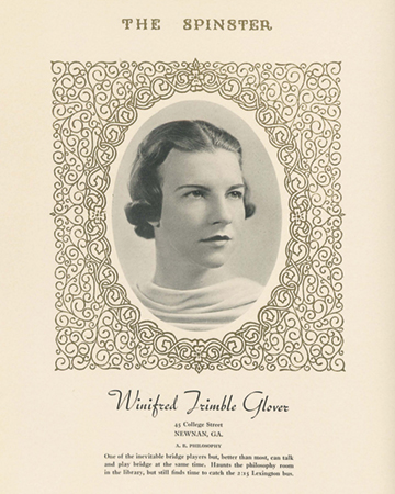 "Winnie" Glover Boone Klein '38 Spinster photo