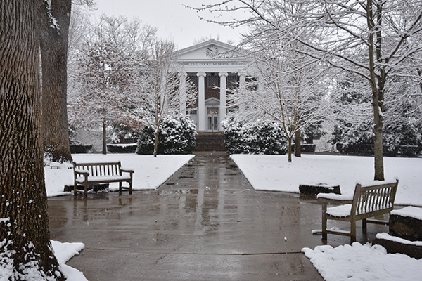 Snow on Front Quad