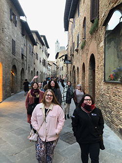 Students in San Gimignano