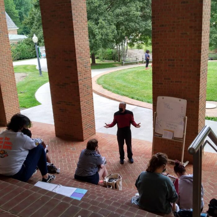 Class on library steps