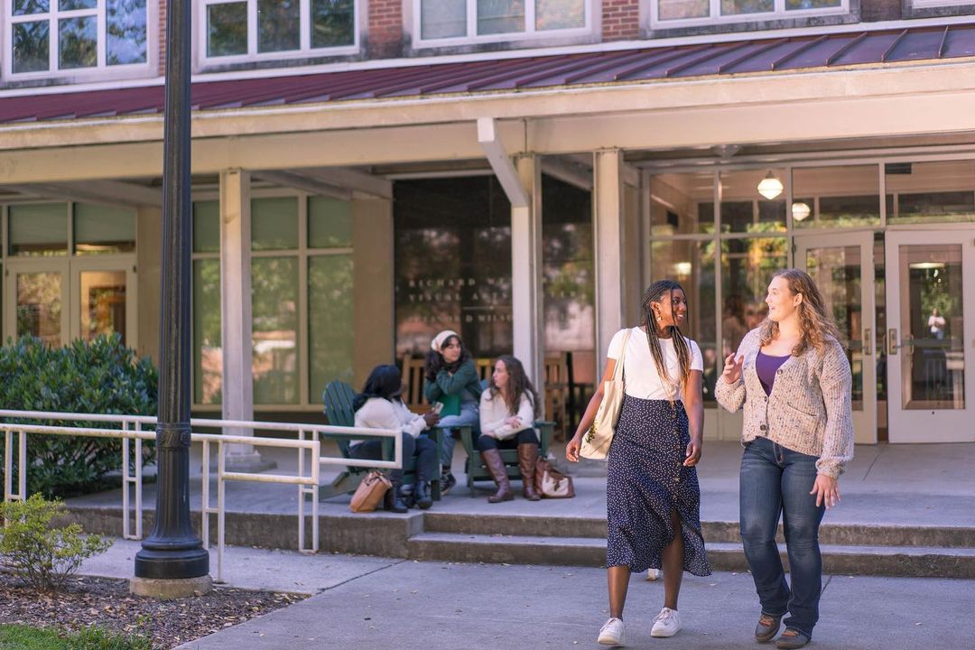 Students walking