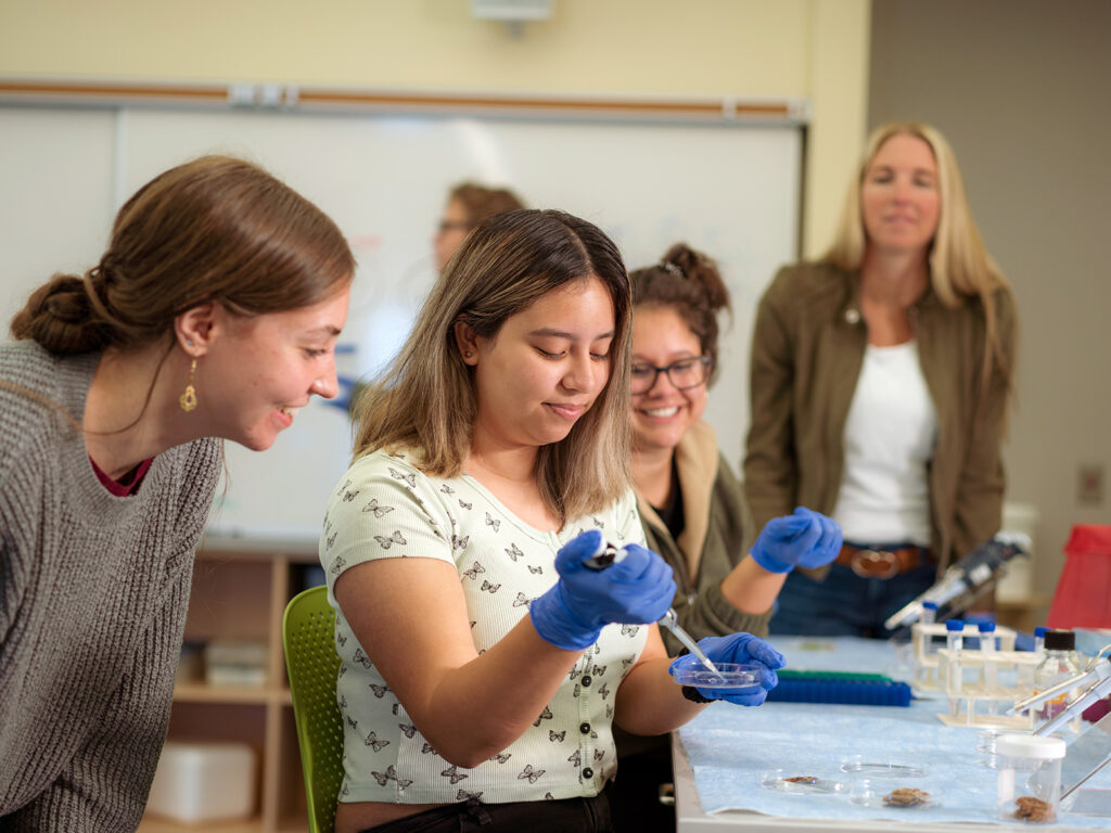 Students in biology class