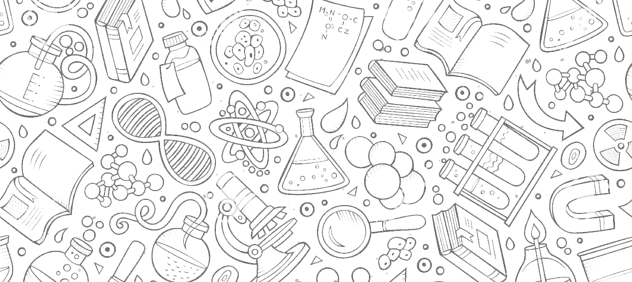 Science Line Art – testimonial background - 13x5